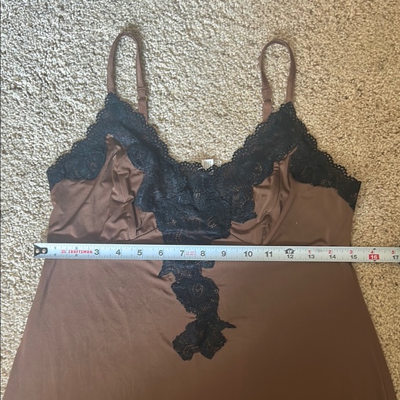Soma Brown and Black Lace Chemise - Picture 7 of 8